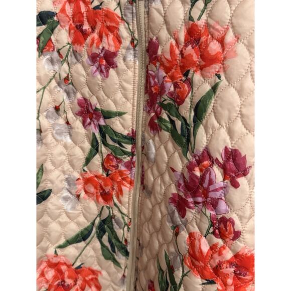 Lands' End Floral Quilted Jacket Sz 1X Granny core Cottage Core Old Money - Picture 5 of 7